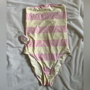 Aerie Pink and Cream Swimsuit